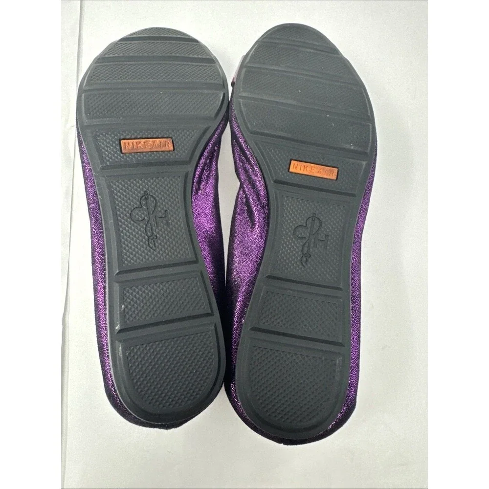 Cole Haan Janelle OT.Ballet Open Toe Leather Flats Masquerade SZ 8 B Purple